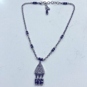 Brighton Bohemian Necklace Silver & black Beads